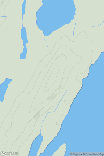 Thumbnail image for Druim Mor [Knapdale and Kintyre] showing contour plot for surrounding peak